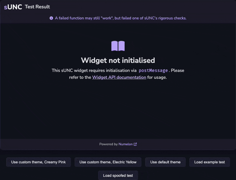 sUNC Widget Example